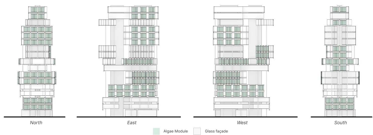Facade Thermal Mapping & Algae Module Placement Optimization