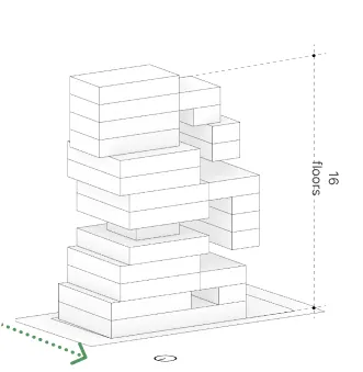 Step 3 – The building is mainly for offices, with co-working and retail as secondary functions