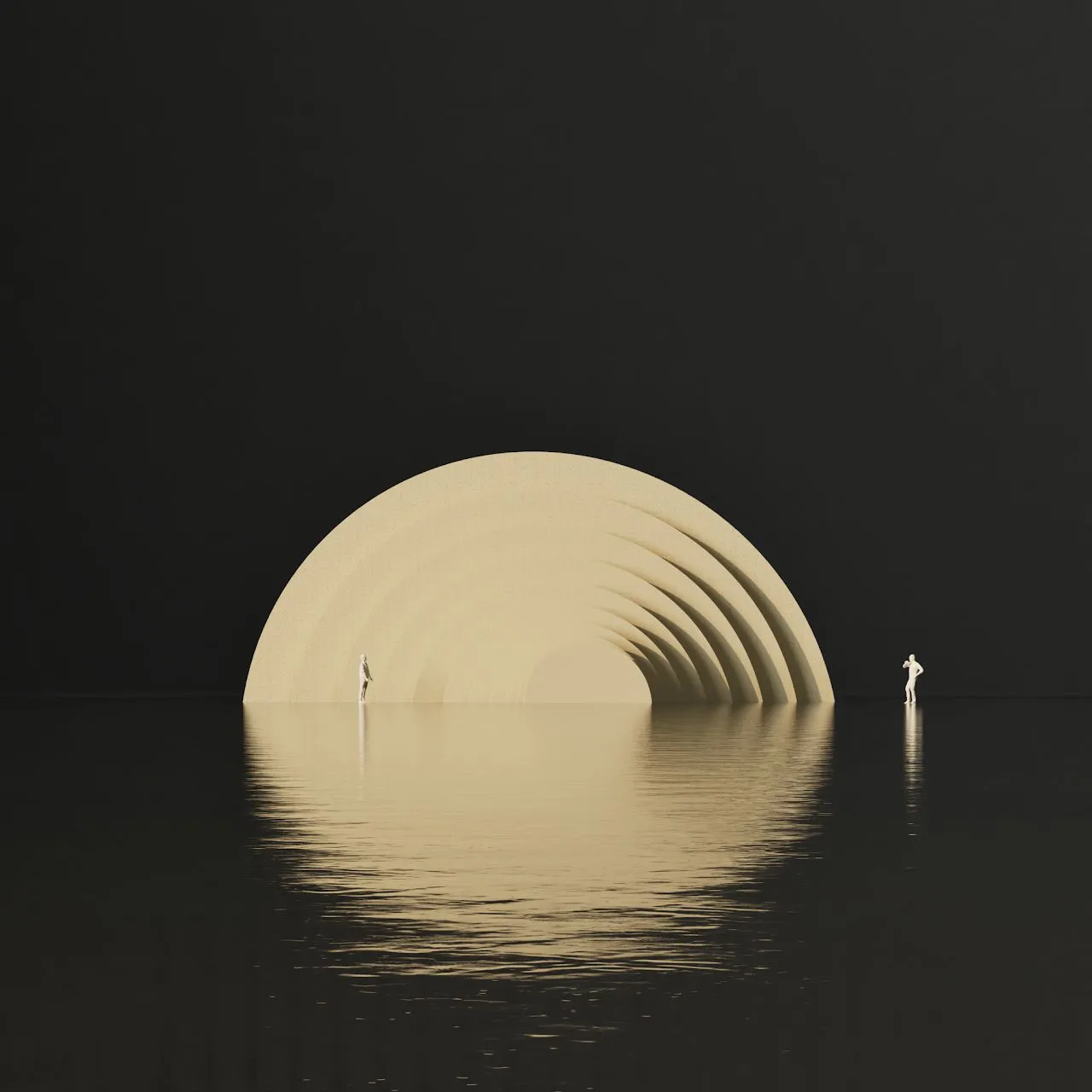 Half-submerged