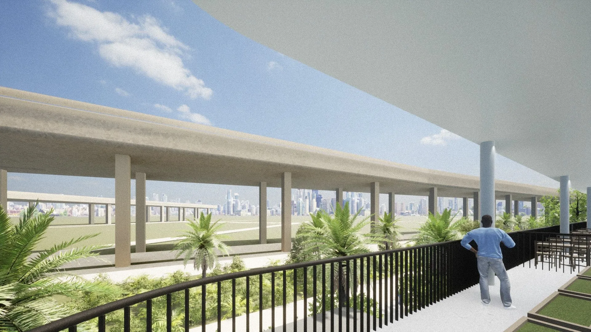 Podium & Green Space