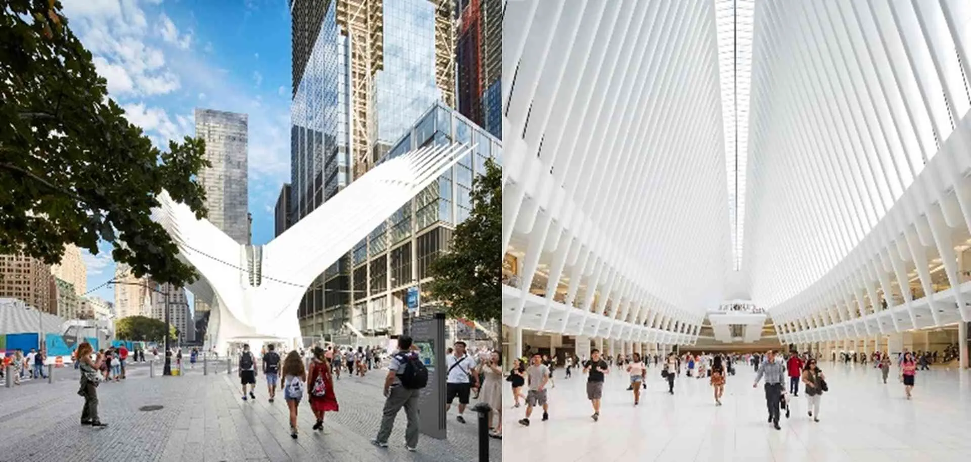 Oculus dari luar dan dalam (ArchDaily, t.t.).