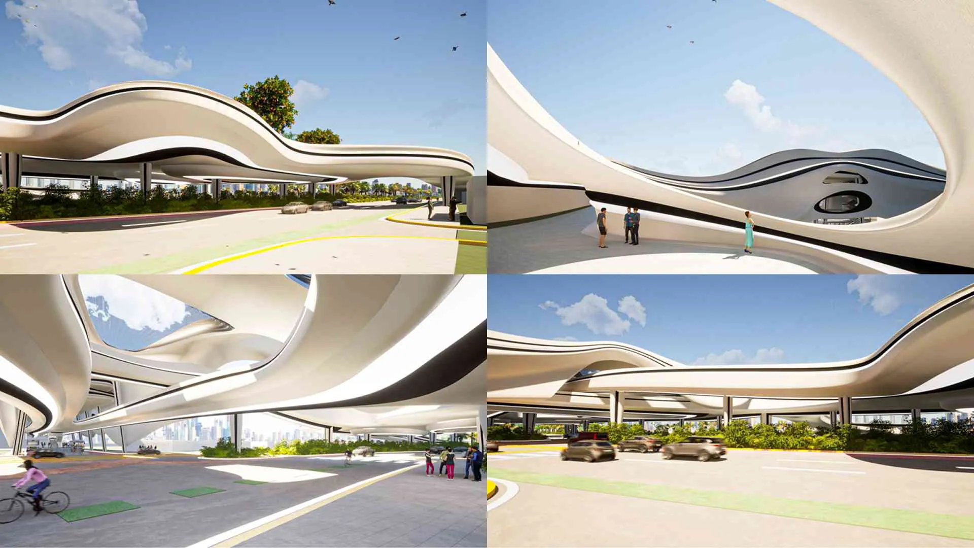 Visualization of the viewing deck and its appearance from the roadway.