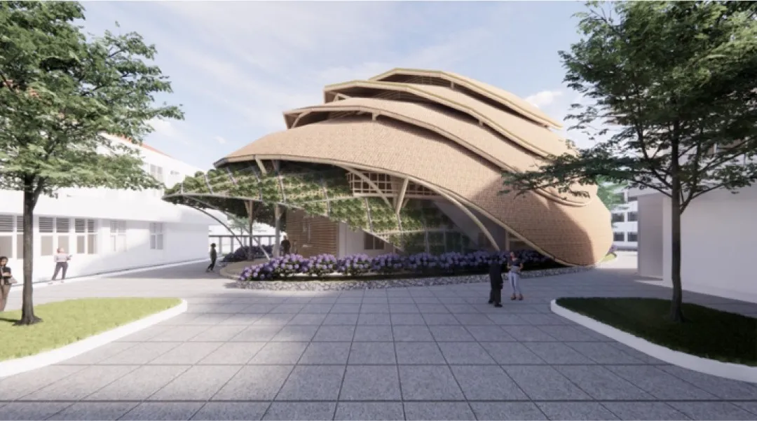 Use of bamboo as the primary building material.
