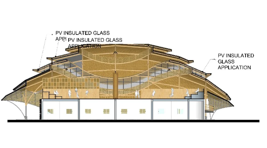 Position of Alt. 1 PVIG in the building.