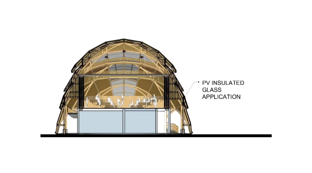 Position of Alt. 2 PVIG in the building.