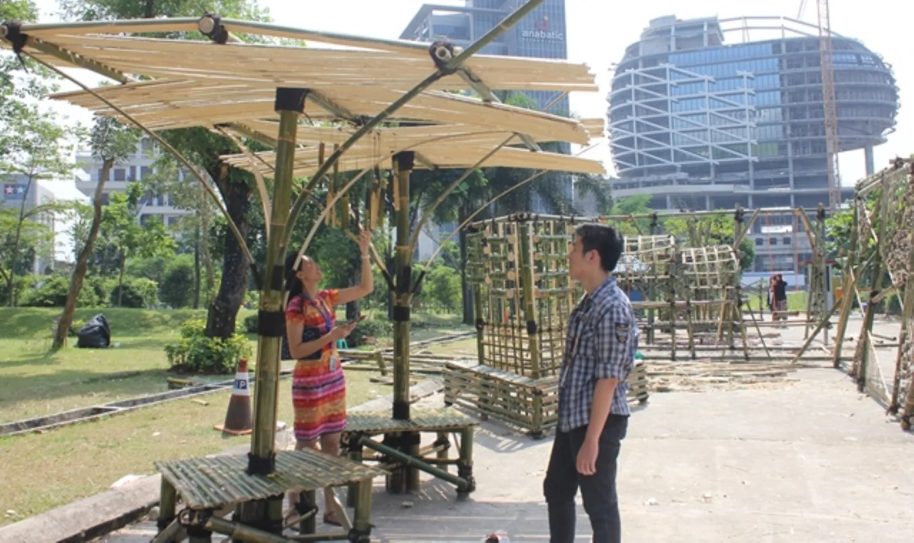 17 Bamboo Installation Artworks Placed in BSD City Park 2